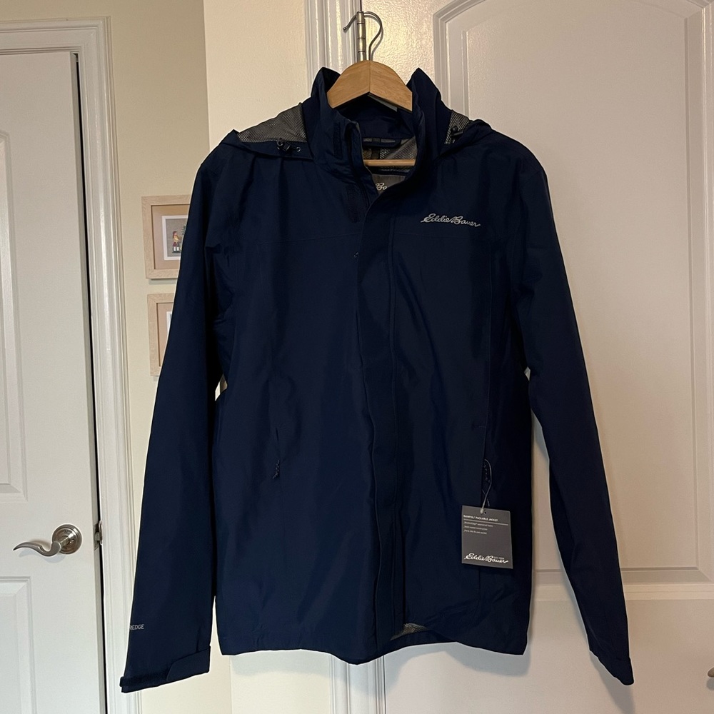 NWT Eddie Bauer Packable Rain Jacket